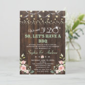 ブッシュ フラワーの古い納屋のストリングライト After I DO BBQ 招待状 (スタンド正面)