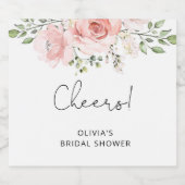 ブッシュ フラワーの ブライダル シャワー ビール ボトル ビールラベル (シングルラベル)