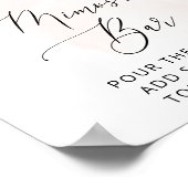 ブッシュ フラワーズ、ピンク フラワーズ、ボヘミア、ミモザ バー ポスター (角)