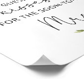 ブッシュ フラワール  キスの数 ブライズシャワー ゲーム ポスター (角)