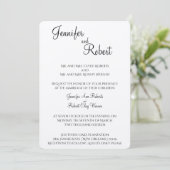 ブッシュ フラワー ウォーターカラー ウェディング インビテーション (スタンド正面)