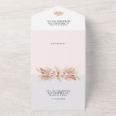 ブッシュ フラワー ボヘミア オールインワン ウェディング インビテ オールインワン招待状 (外側)