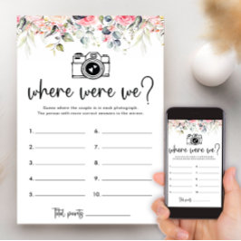 ブッシュ フローラル どこで何をしていた？ ウェディング シャワー ゲーム カード