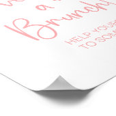 ブッシュ フローラル ウォーターカラー ブライダル シャワー ブランチ サイン (角)