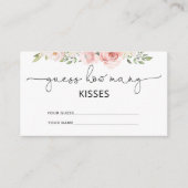 ブッシュ フローラル キスの数を当てて 猜拳式 ウェディング ゲーム エンクロージャーカード (正面)