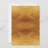 ブッシュ フローラル ゴールド 50周年 結婚式招待状 招待状 (裏面)