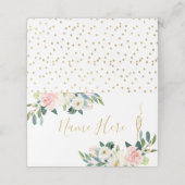 ブッシュ フローラル シャンパングラス 折りたたみ プレイスクカード プレイスカード (外部開封)