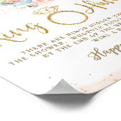 ブッシュ フローラル ティーパーティー ブライダルシャワー リングハント ポスター (角)