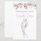 ブッシュ フローラル | ドレス当てクイズ ゲーム カード (正面/裏面)