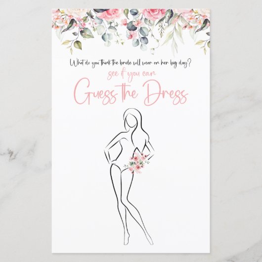 ブッシュ フローラル | ドレス当てゲーム カード (正面)