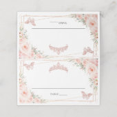 ブッシュ フローラル バタフライ キンセアニエラ 16歳の誕生日 プレイスカード (外部開封)