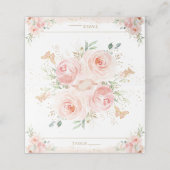 ブッシュ フローラル バタフライ キンセアニエラ 16歳の誕生日 プレイスカード (外部開封)