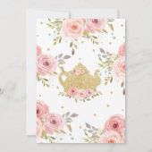 ブッシュ フローラル ブライダル シャワー ティーパーティー 招待状 (裏面)