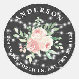 ブッシュ フローラル ブーケ ストリング ライト 返送先住所 ラウンドシール