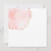 ブッシュ フローラル ペタル ゴールド グリッター ドット ベビー シャワー 招待状 (裏面)