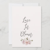 ブッシュ フローラル ユーカリ ラブ ブルーム ブライダル シャワー 招待状 (裏面)