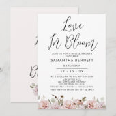 ブッシュ フローラル ユーカリ ラブ ブルーム ブライダル シャワー 招待状 (正面/裏面)