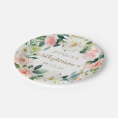 ブッシュ フローラル 洗礼 紙皿 (アングル)