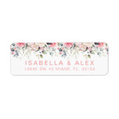 ブッシュ フローラル | 美しい返送ラベル ラベル (正面)