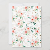 ブッシュ フローラル 4 フォト ウェディング セーブ・ザ・デート カード (裏面)