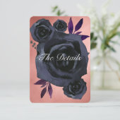 ブッシュ ブラック ローズ ゴシック ウェディングの詳細 招待状 (スタンド正面)