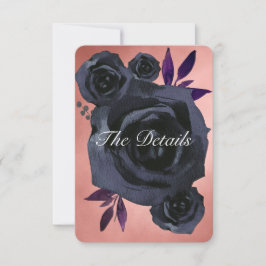 ブッシュ ブラック ローズ ゴシック ウェディングの詳細 招待状