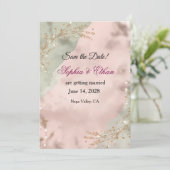 ブッシュ＆ブリーズ - モダンロマンティック セーブ・ザ・デート カード (スタンド正面)