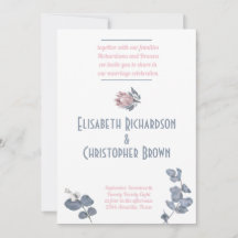 ブッシュ ブルー ピンク フローラル ウェディング