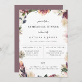 ブッシュ プラム フラワーレハーサル ディナー 招待状 (正面/裏面)