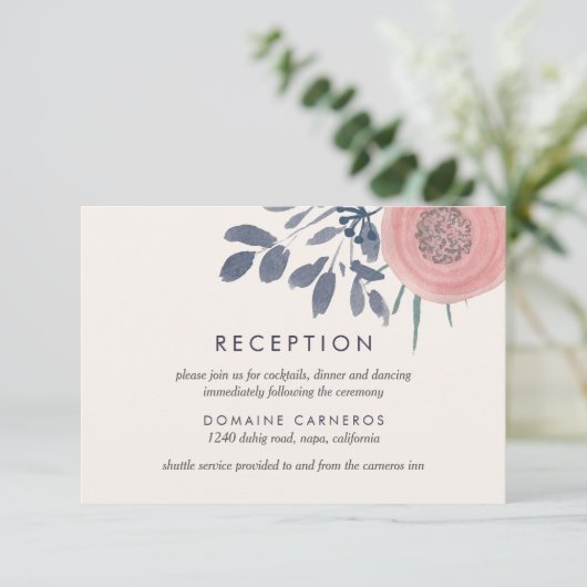 ブッシュ ポピーズ ウェディング レセプション エンクロージャーカード (スタンド正面)