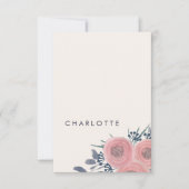 ブッシュ ポピーズ 予め印刷されたプレースカード 招待状 (正面)