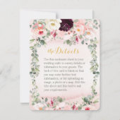 ブッシュ ラスティック ガーデン ウェディング 詳細 封入カード 招待状 (正面)