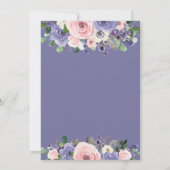 ブッシュ ラベンダー フラワーの結婚式 Save the Date カード (裏面)