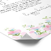 ブッシュ リング ハント ゲーム ブライダル シャワー 花のサイン ポスター (角)