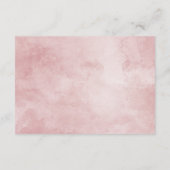 ブッシュ＆ローズゴールドフレームの花の結婚式の披露宴 エンクロージャーカード (裏面)