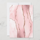 ブッシュ ローズゴールド アゲート ダーク ウェディング 招待状 (裏面)