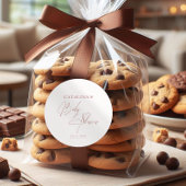 ブッシュ ローズゴールド スクリプト おしゃれ ベビーシャワー ラウンドシール