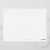 ブッシュ ローズゴールド フォイル 結婚式 お礼カード 箔シーズンポストカード (裏面)