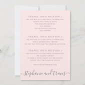 ブッシュ ローズゴールド 世界地図 旅行 テーマ ウェディング 招待状 (裏面)