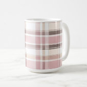 ブッシュ ローズ クリーム ブラウン ストライプ  ブライズ シャワー コーヒーマグカップ (正面右)