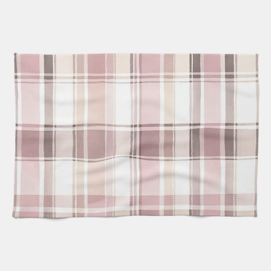 ブッシュ ローズ クリーム ブラウン ストライプ  ブライダル シャワー キッチンタオル (横)