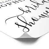 ブッシュ ローズ フローラル ウェルカム ブライダル シャワー サイン (角)