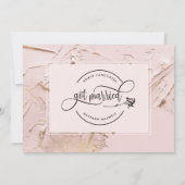 ブッシュ 婚姻届け 結婚 / 秘密結婚 発表 招待状 (裏面)