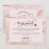 ブッシュ 婚姻届け 結婚 / 秘密結婚 発表 招待状 (正面/裏面)