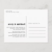 ブッシュ | 現代の結婚式延期発表 案内ポストカード (裏面)