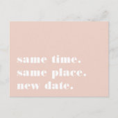 ブッシュ | 現代の結婚式延期発表 案内ポストカード (正面)