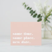 ブッシュ | 現代の結婚式延期発表 案内ポストカード (スタンド正面)