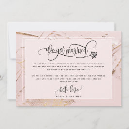 ブッシュ  私たち結婚しました ウェディング / 秘密結婚 発表 招待状