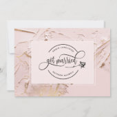 ブッシュ 私たち結婚しました ウェディング / 秘密結婚 発表 招待状 (裏面)