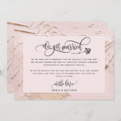 ブッシュ  私たち結婚しました ウェディング / 秘密結婚 発表 招待状 (正面/裏面)